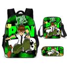 Conjunto de mochilas Bens 10 Bens Tennysons Anime School 3 unidades/lote