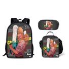 Conjunto de mochilas Chainsaws Mans Denjis Cartoon Kids, 3 unidades