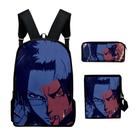 Conjunto de mochilas Chaos Knight com impressão 3D Anime School, 3 peças para crianças