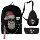 Conjunto de mochilas com impressão 3D Jujus Kaisens Anime School Kids, 3 unidades