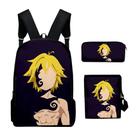 Conjunto de mochilas com impressão 3D Sevens Deadlys Sins para crianças