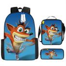 Conjunto de mochilas Crashs Bandicoots Anime School, 3 unidades com Sh