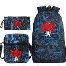 Conjunto de mochilas CWSs Anime School, 3 peças com bolsa de ombro de poliéster