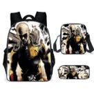Conjunto de mochilas de 3 peças Ones Punchs Mans Saitamas Cartoon Kids