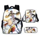 Conjunto de mochilas de 3 peças Ones Punchs Mans Saitamas Cartoon Kids