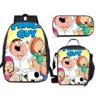 Conjunto de mochilas de 3 peças para estudantes escolares com bolsa de ombro e lápis C