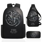 Conjunto de mochilas de anime Games of Thrones, 3 unidades para crianças e escolas