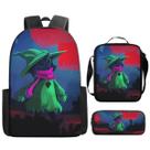Conjunto de mochilas Deltarunes Anime School, 3 peças com bolsa de ombro