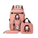 Conjunto de mochilas Demons Slayers Kamados Nezukos Anime School 3 unidades