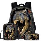 Conjunto de mochilas Dinosaur School, 3 peças para crianças, nylon Conjunto de mochilas Dinosaur School, 3 peças para crianças, nylon