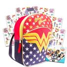 Conjunto de mochilas Disney Wonder Woman Toddler com adesivos 3+ Y