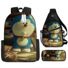 Conjunto de mochilas Doraemons Cartoon Kids School Mochila Anime