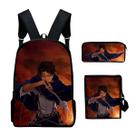 Conjunto de mochilas escolares Attacks Titans Levi, 3 unidades para crianças Conjunto de mochilas escolares Attacks Titans Levi, 3 unidades para crianças