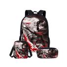 Conjunto de mochilas escolares Attacks Titans Levi, 3 unidades para crianças Conjunto de mochilas escolares Attacks Titans Levi, 3 unidades para crianças