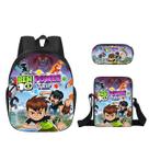 Conjunto de mochilas escolares Bens 10 Boy com bolsa de ombro e estojo para canetas Conjunto de mochilas escolares Bens 10 Boy com bolsa de ombro e estojo para canetas