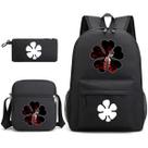 Conjunto de mochilas escolares Black Clovers Asta, 3 unidades para crianças Conjunto de mochilas escolares Black Clovers Asta, 3 unidades para crianças