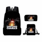 Conjunto de mochilas escolares Choo-Choo Charles Cartoon Kids, 3 unidades