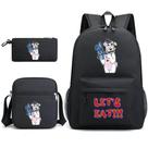 Conjunto de mochilas escolares Five Nights, 3 peças para crianças, nylon