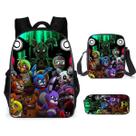 Conjunto de mochilas escolares Fives Nights Cartoon Kids Nylon, 3 unidades