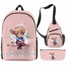 Conjunto de mochilas escolares Hanakos kuns Minamotos Kous Cartoon
