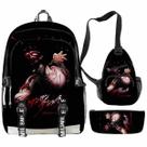 Conjunto de mochilas escolares Hanma Baki Cartoon Kids, 3 unidades Conjunto de mochilas escolares Hanma Baki Cartoon Kids, 3 unidades