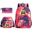 Conjunto de mochilas escolares Hocuss Pocuss Red Starry Sky 3 unidades