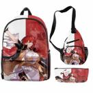 Conjunto de mochilas escolares Honkais Stars Rails Himekos Cartoon Kids
