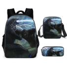 Conjunto de mochilas escolares Kings Kongs vs Godzillas Kids Nylon