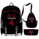 Conjunto de mochilas escolares Kurokos Basketball com carregamento USB para crianças