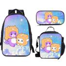 Conjunto de mochilas escolares Lankys com bolsa de ombro, 3 unidades