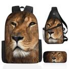 Conjunto de mochilas escolares Lion, 3 unidades para ensino fundamental ou médio