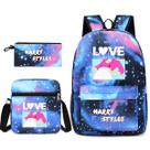 Conjunto de mochilas escolares Love Harrys Styles, 3 unidades para crianças Conjunto de mochilas escolares Love Harrys Styles, 3 unidades para crianças