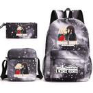 Conjunto de mochilas escolares Lycoris Recoils com bolsa de ombro, 3 unidades