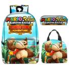 Conjunto de mochilas escolares Marios Bros Donkey Kong para crianças, 3 unidades Conjunto de mochilas escolares Marios Bros Donkey Kong para crianças, 3 unidades