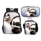 Conjunto de mochilas escolares Marsh Smile, 3 unidades para estudantes Conjunto de mochilas escolares Marsh Smile, 3 unidades para estudantes