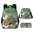 Conjunto de mochilas escolares Plants Zombies, 3 unidades para crianças