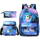 Conjunto de mochilas escolares Sallys Faces Starry Sky, 3 unidades para crianças