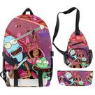 Conjunto de mochilas escolares Solar Opposites, impressão 3D, saco de anime, 3 unidades