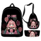 Conjunto de mochilas escolares Spys Familys Anyas Forgers Cartoon Kids