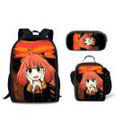 Conjunto de mochilas escolares Spys Familys Anyas Forgers Cartoon Kids