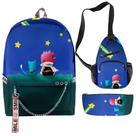 Conjunto de mochilas Fairys Tails com impressão 3D para crianças ou estudantes