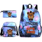 Conjunto de mochilas Five Nights School Bag Anime para crianças, 3 unidades
