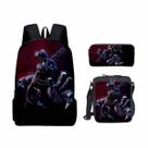 Conjunto de mochilas Fives Nights Cartoon Kids School Nylon, 3 unidades