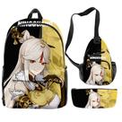 Conjunto de mochilas Genshins Impacts School, 3 peças para crianças