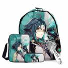 Conjunto de mochilas Genshins Impacts Xiaos Cartoon Kids School, 3 unidades Conjunto de mochilas Genshins Impacts Xiaos Cartoon Kids School, 3 unidades