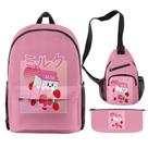 Conjunto de mochilas Georgenotfounds Milk Satchel Anime 3D Print para crianças