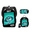 Conjunto de mochilas Insides Outs Anime School, 3 unidades/lote para crianças