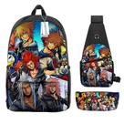 Conjunto de mochilas Kingdom Hearts Sora Anime School 3 unidades/lote Conjunto de mochilas Kingdom Hearts Sora Anime School 3 unidades/lote
