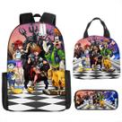 Conjunto de mochilas Kingdoms Hearts Anime, 3 peças para mochila escolar infantil Conjunto de mochilas Kingdoms Hearts Anime, 3 peças para mochila escolar infantil