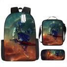 Conjunto de mochilas Kingdoms Hearts Rikus Cartoon Kids School, 3 unidades